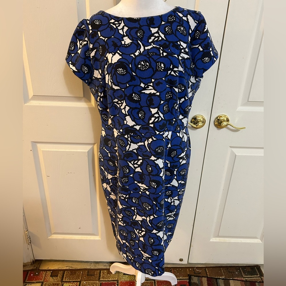 Talbots blue floral dress, size 16P